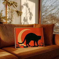Arched Cat Crescent Moon Prowl