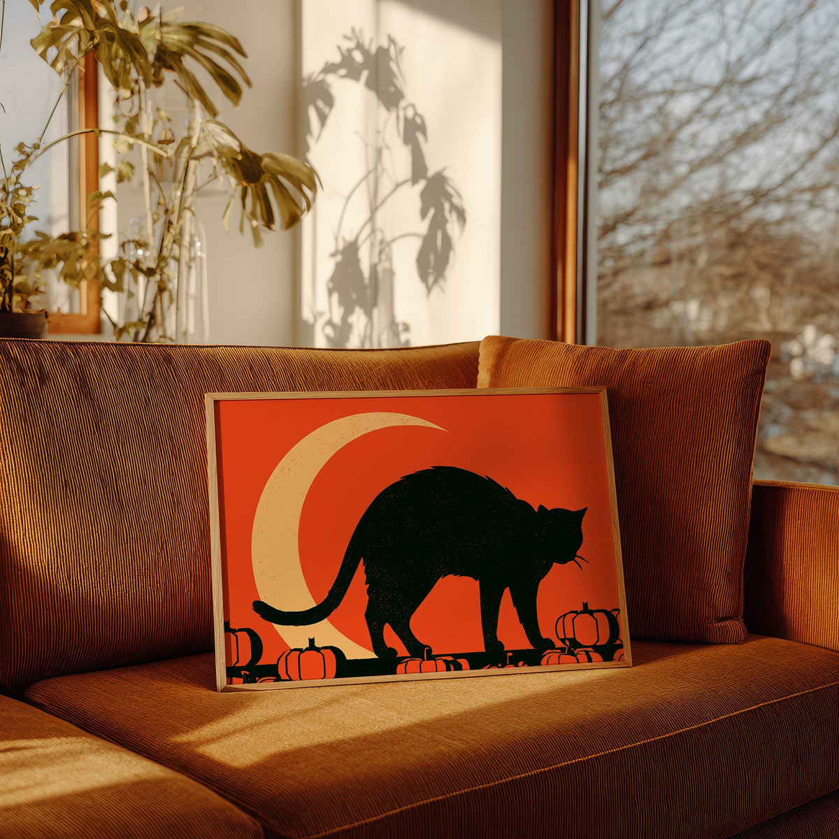 Arched Cat Crescent Moon Prowl