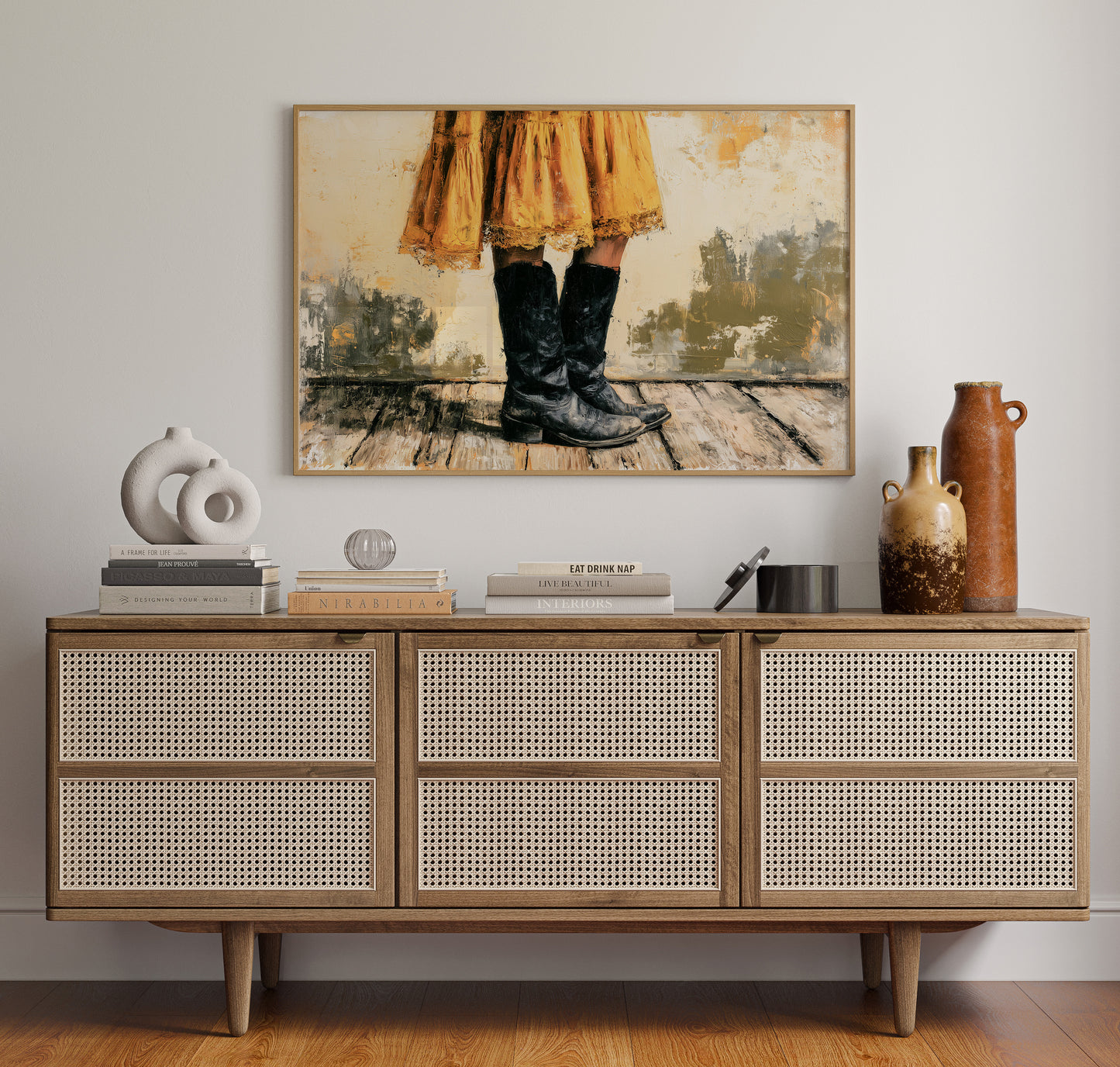 Marigold Skirt, Midnight Boots