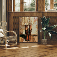 Sundress & Steel: Cowboy Boots Oil Painting