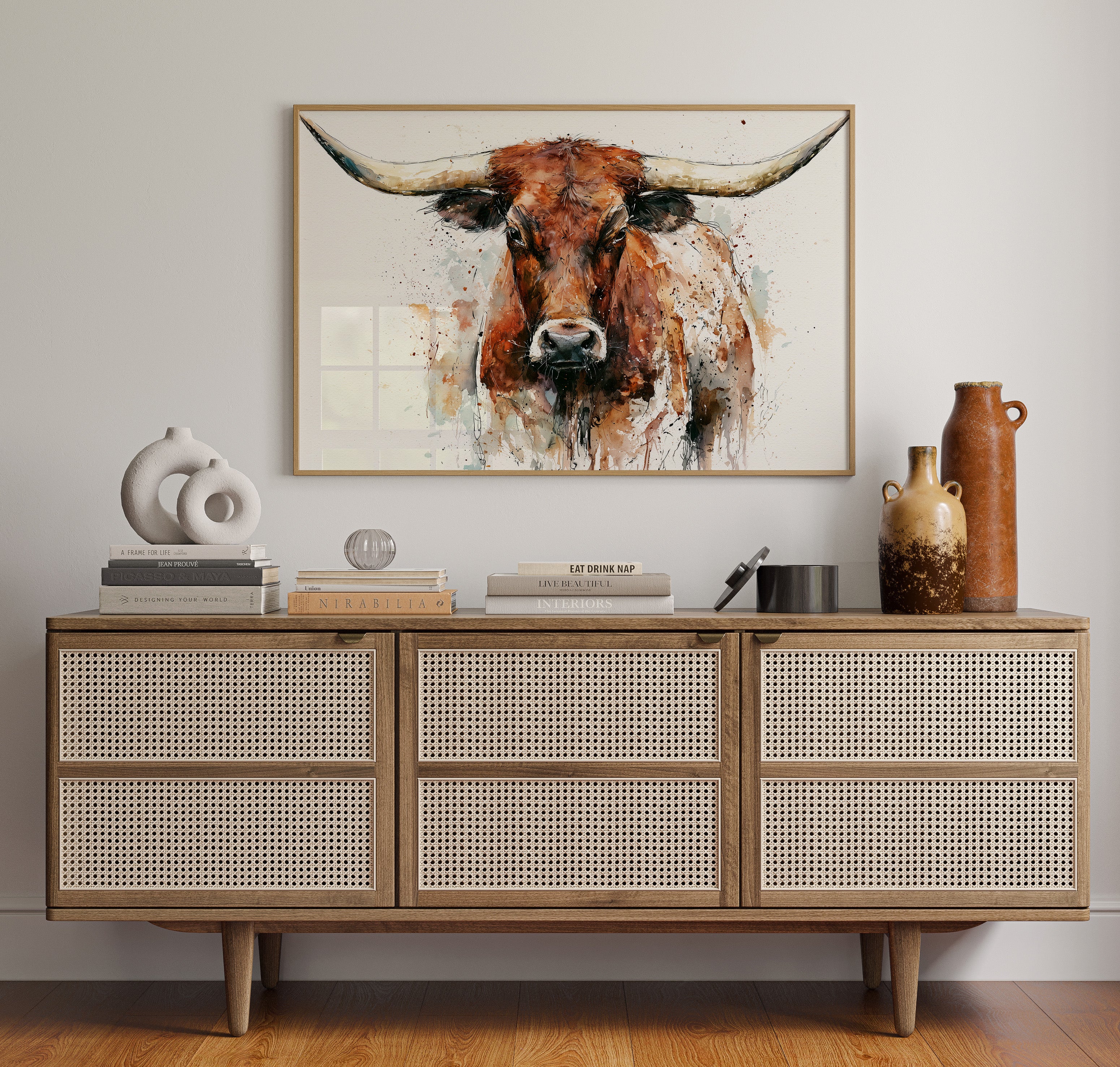 Longhorn in Ink and Rust