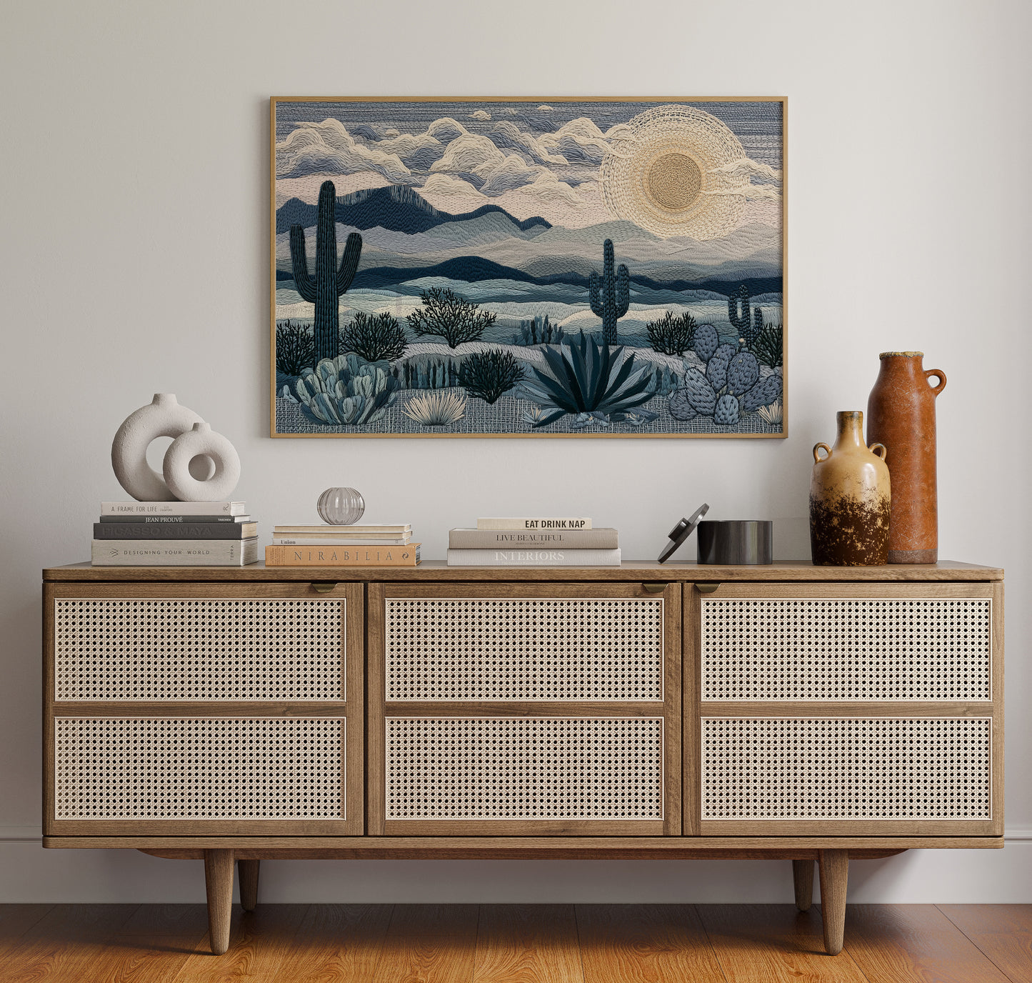 Moonrise Over the Saguaros
