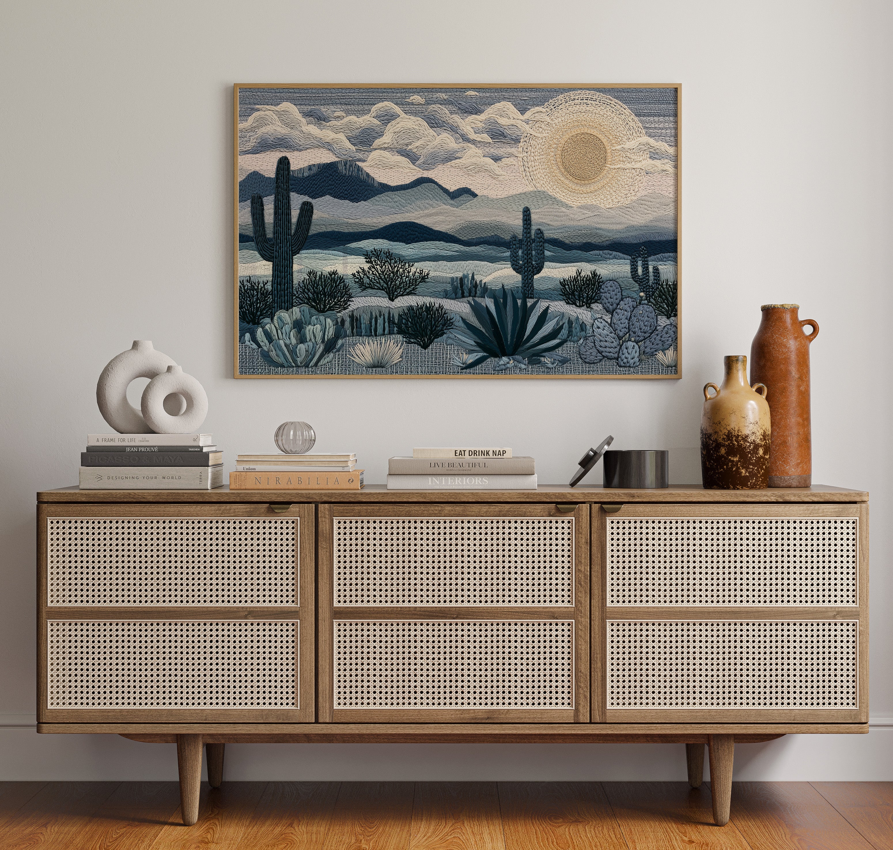 Moonrise Over the Saguaros