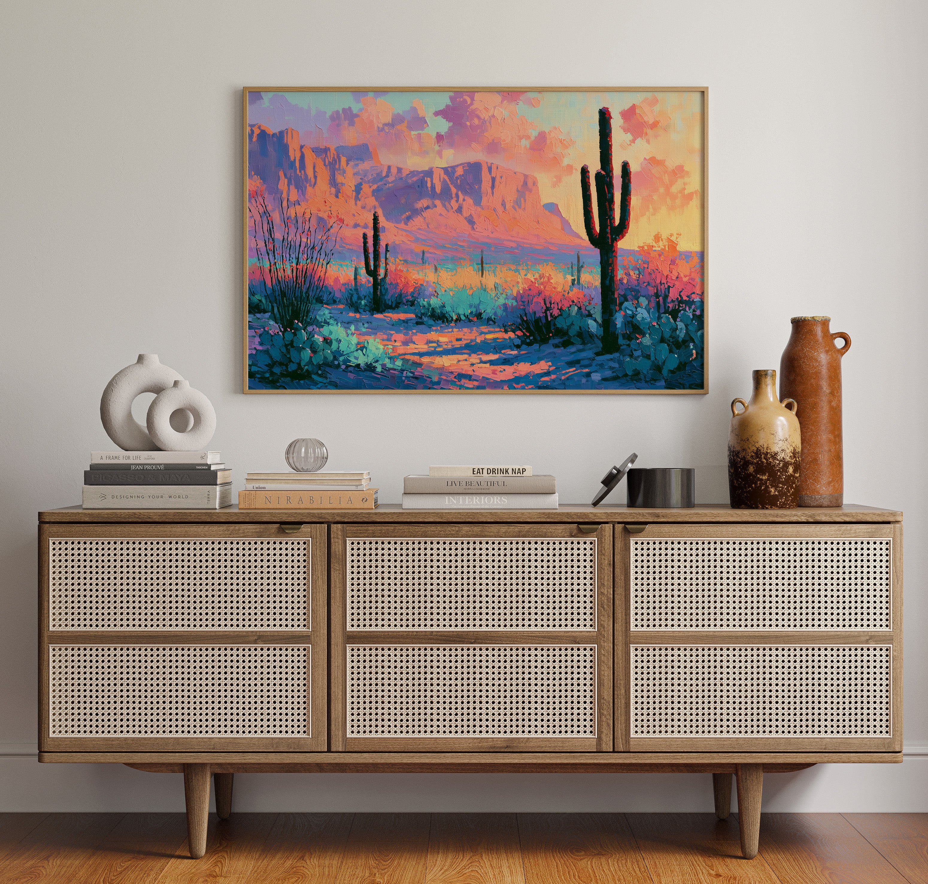 Saguaro Silhouettes at Twilight
