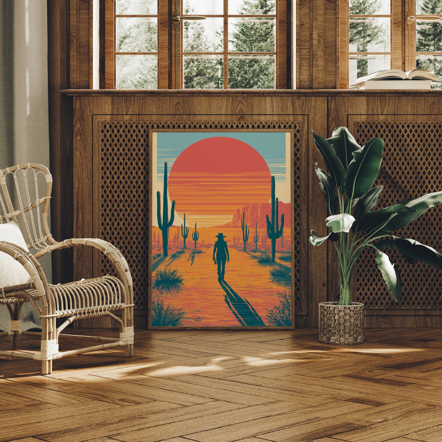 Long Shadows at Sundown: Desert Wanderer
