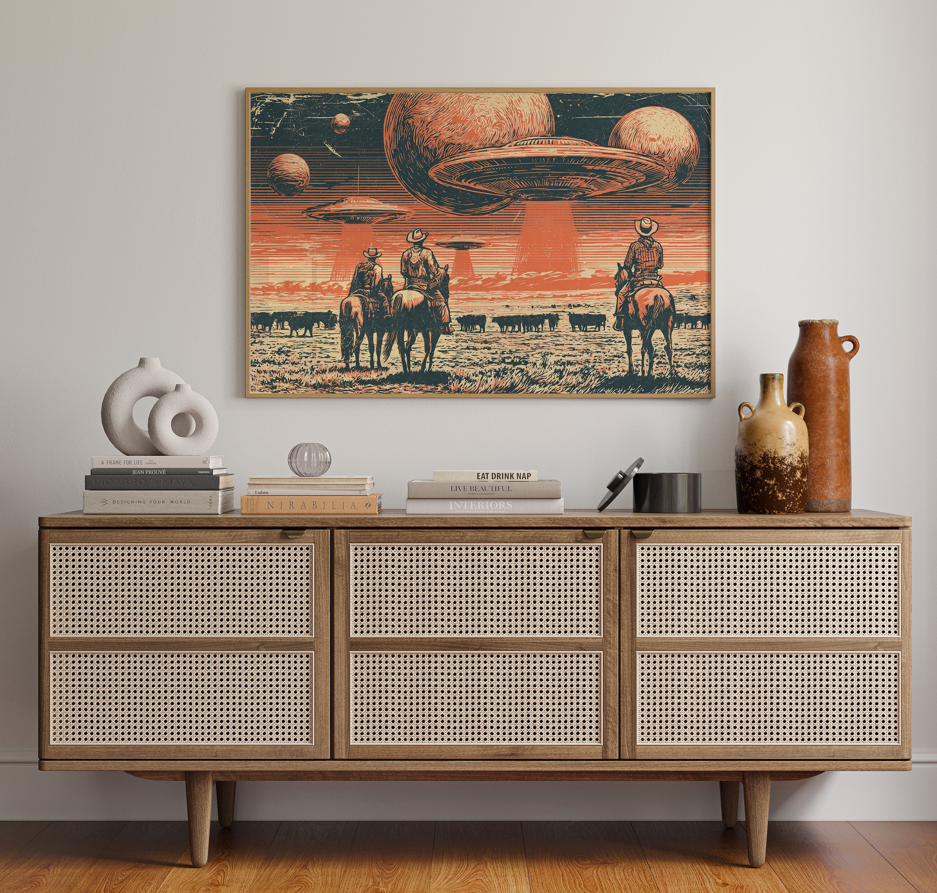 Cattle Drive Under Strange Skies