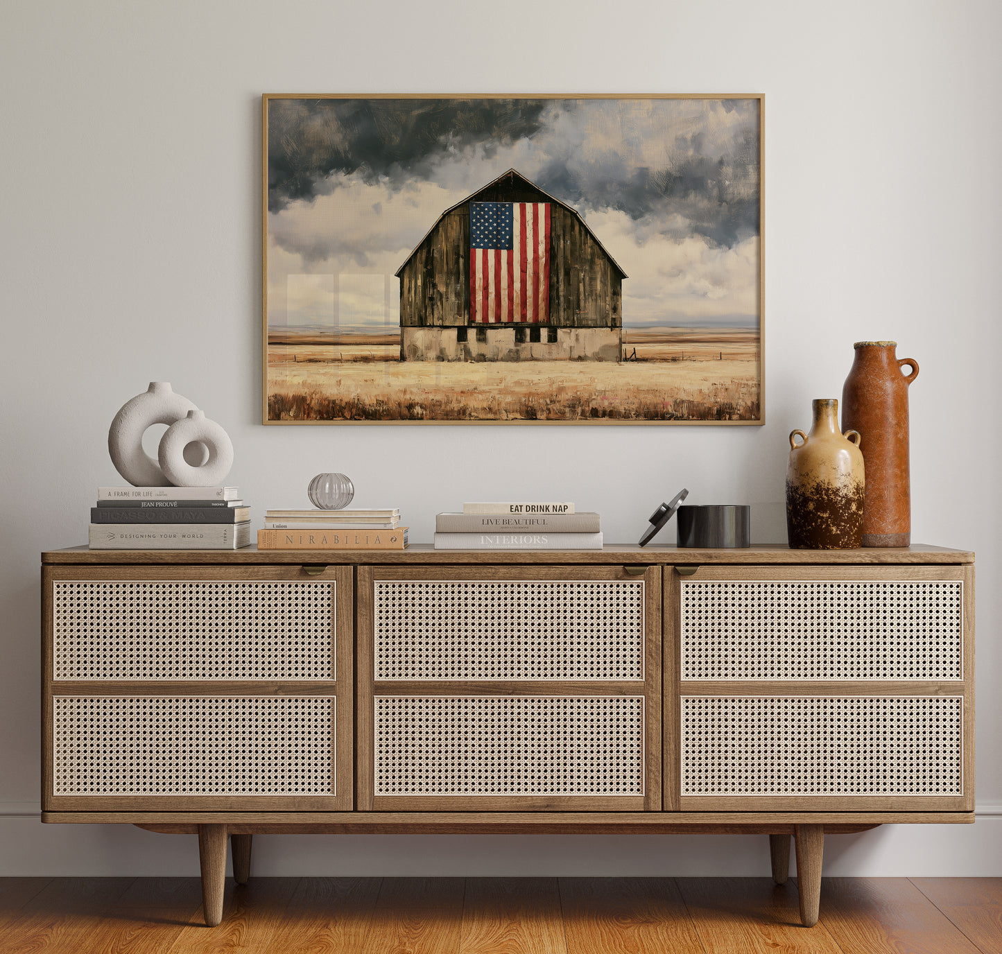 Old Glory in the Wheat Field