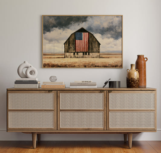 Old Glory in the Wheat Field