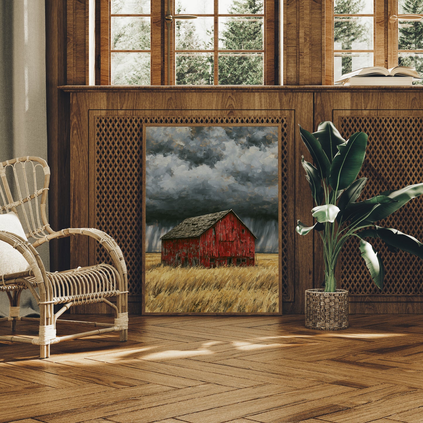 Red Barn Braces for the Storm