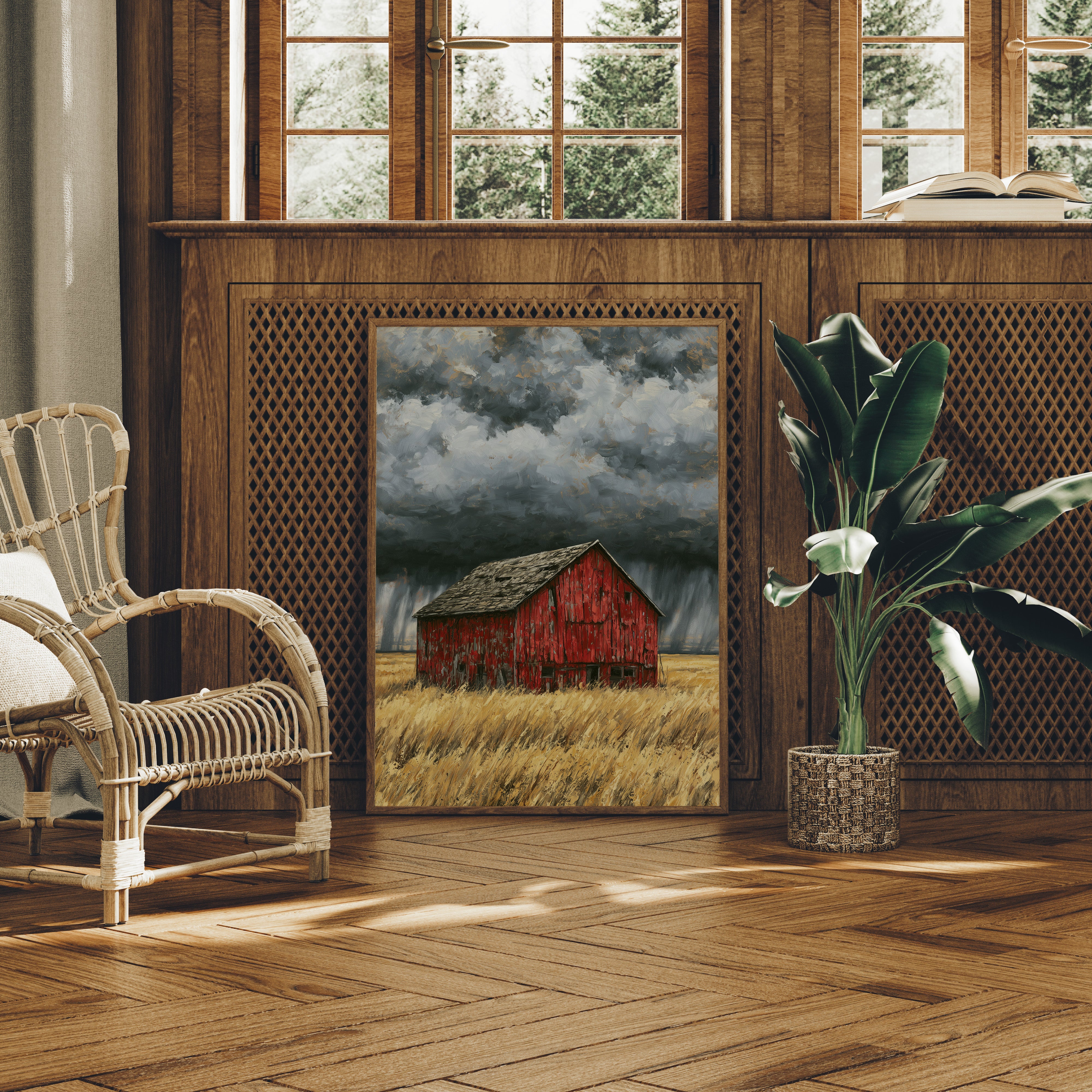 Red Barn Braces for the Storm