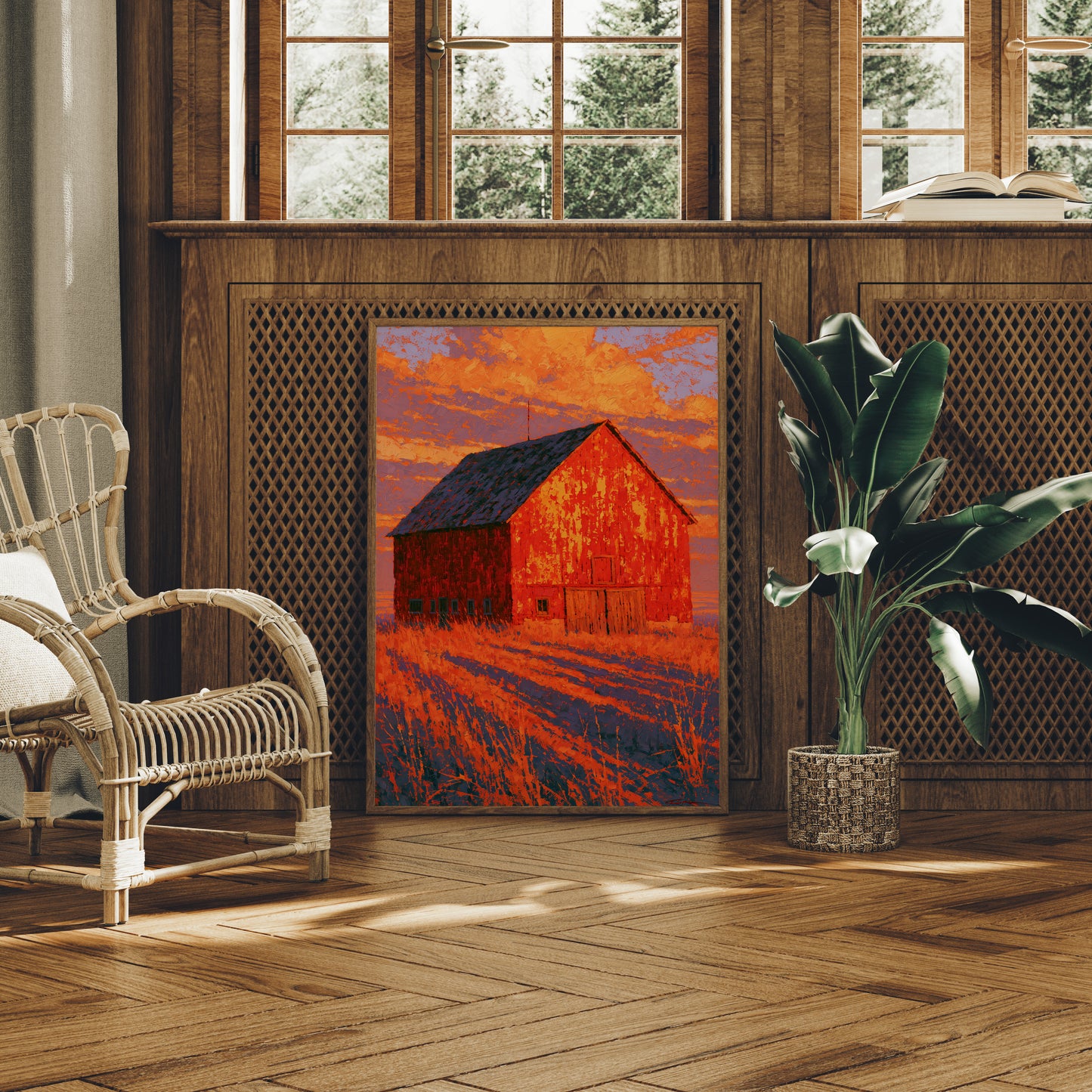 Barn Ablaze in Sunset Fire