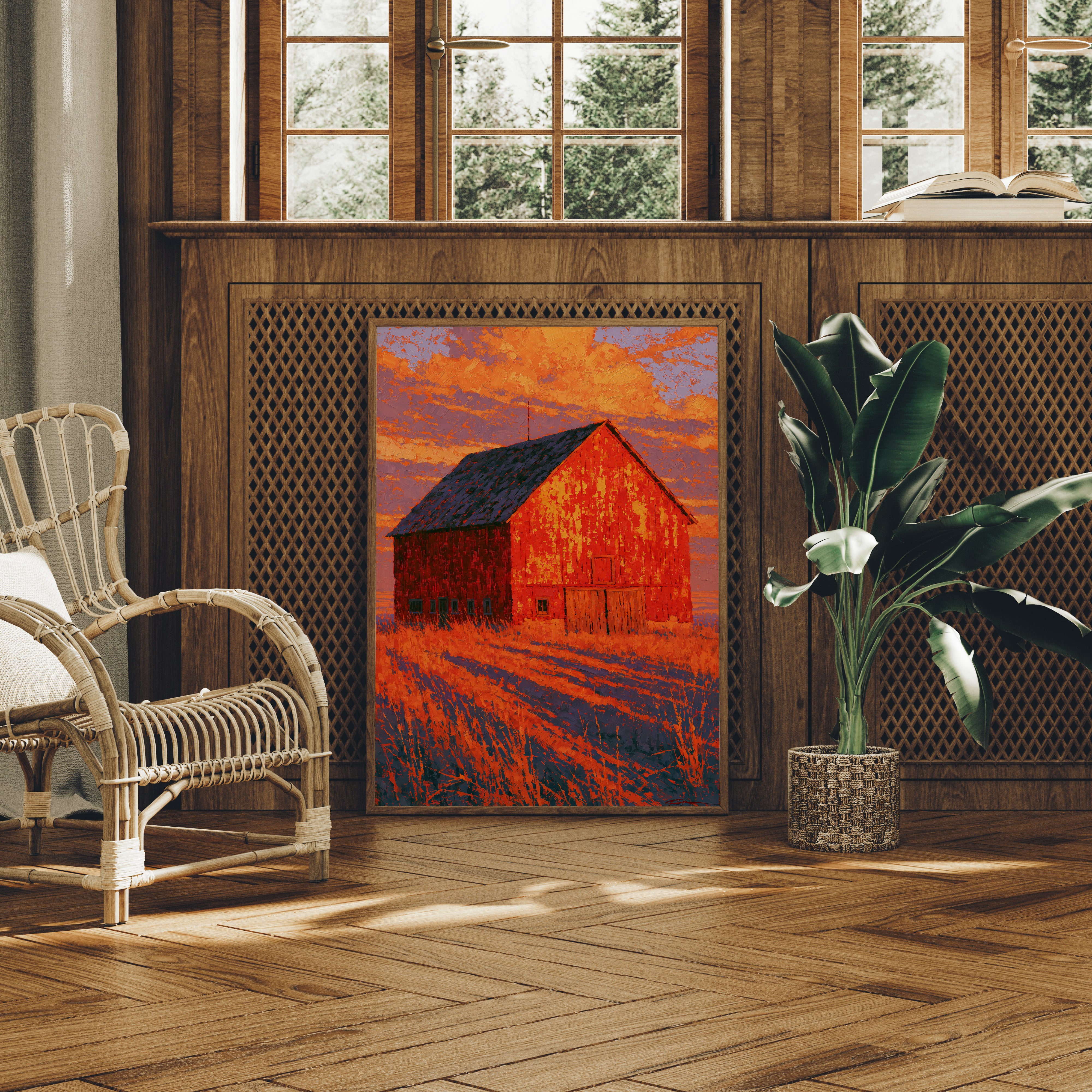 Barn Ablaze in Sunset Fire