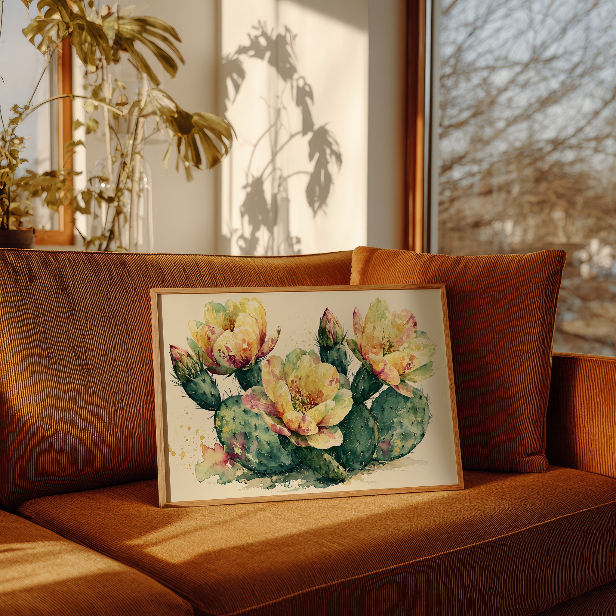 Prickly Pear in Golden Bloom