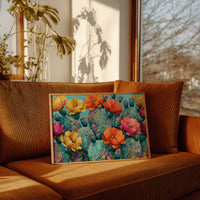 Cactus Bloom, Speckled Turquoise