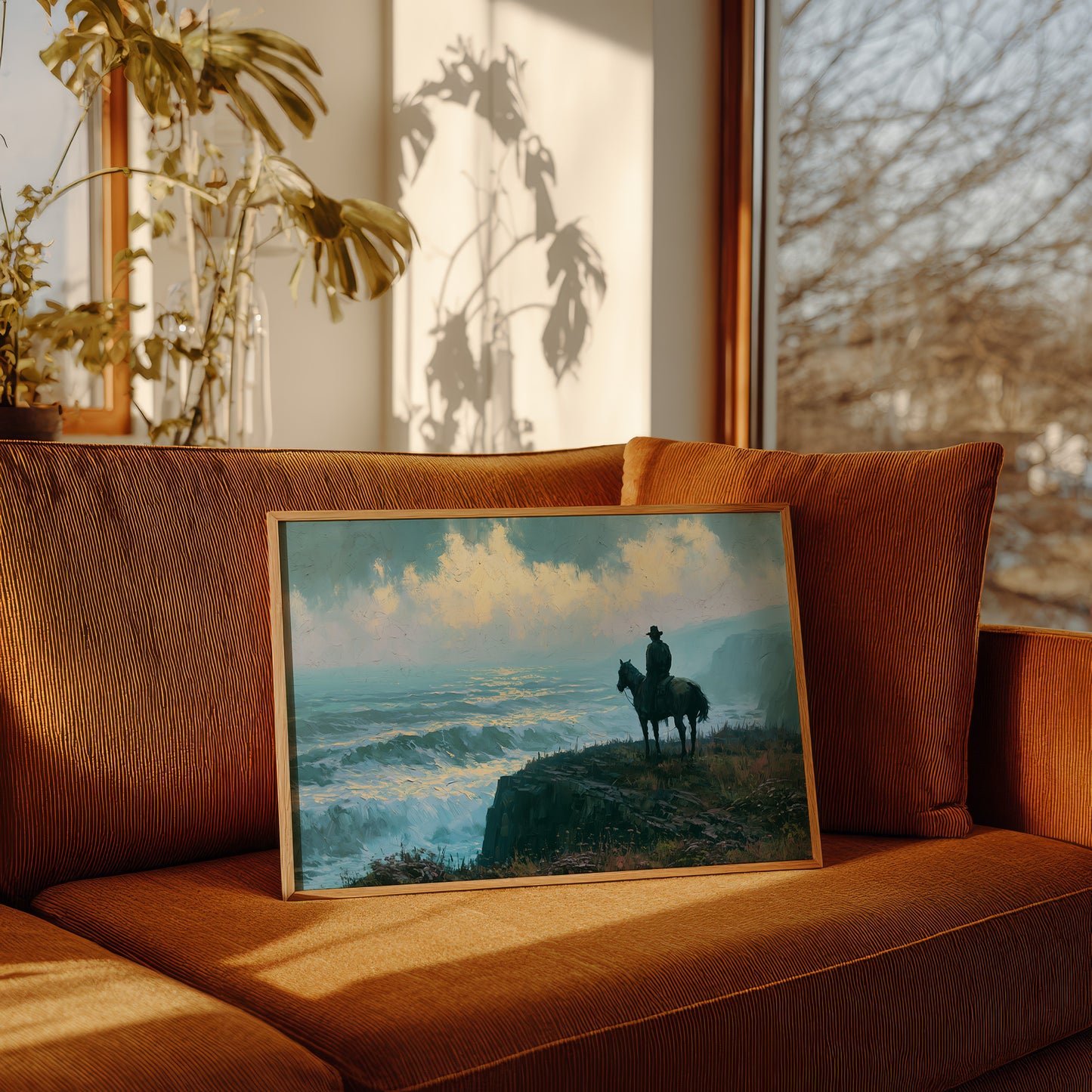 Cowboy's Watch Over the Waves