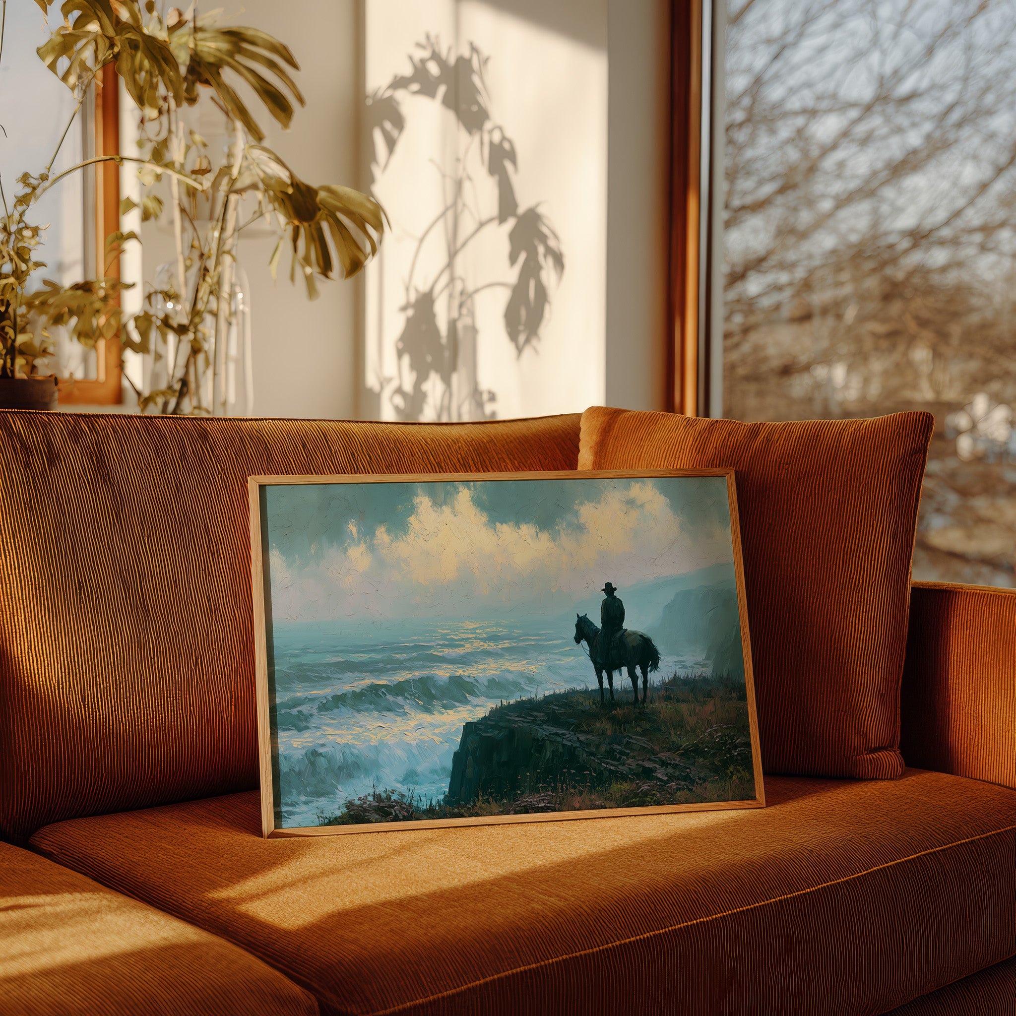 Cowboy's Watch Over the Waves