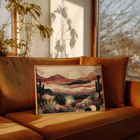 Layered Dusk Over the Desert Garden