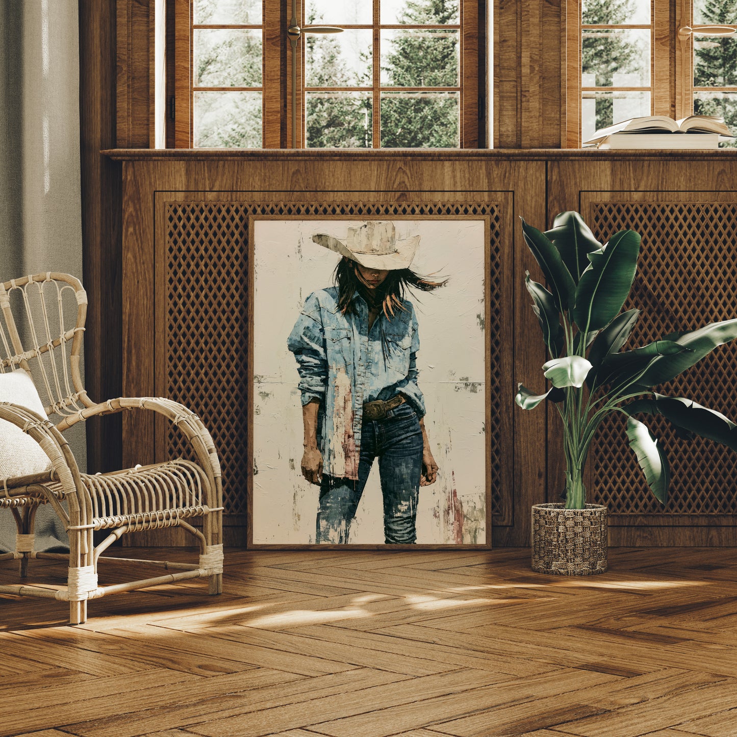 Denim, Dust, and a Wide Brim