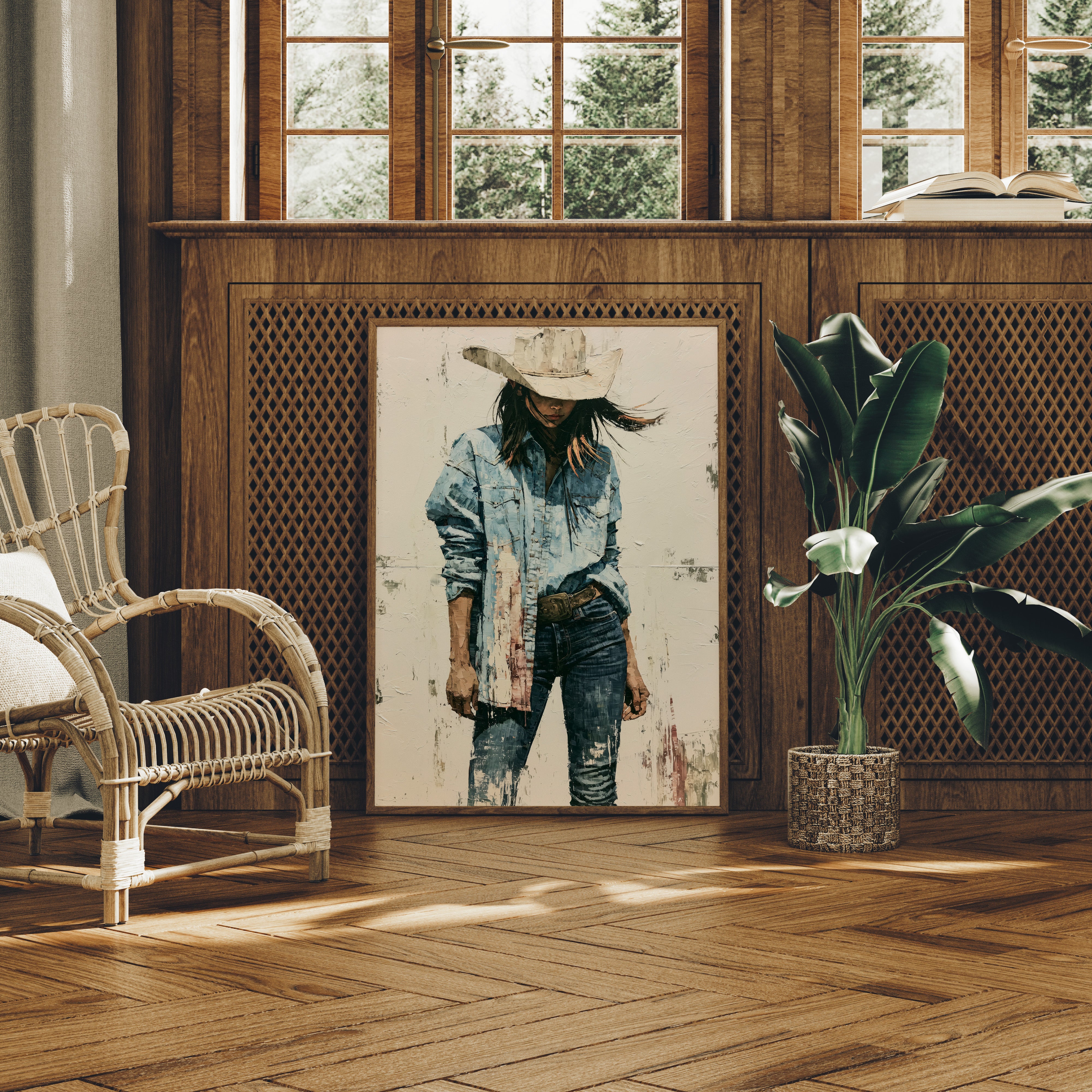 Denim, Dust, and a Wide Brim
