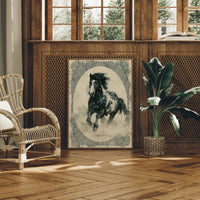 Portrait of a Wind-Torn Stallion