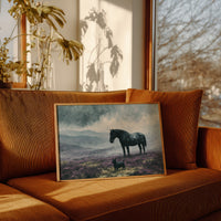 Pony and Terrier on the Misty Moor