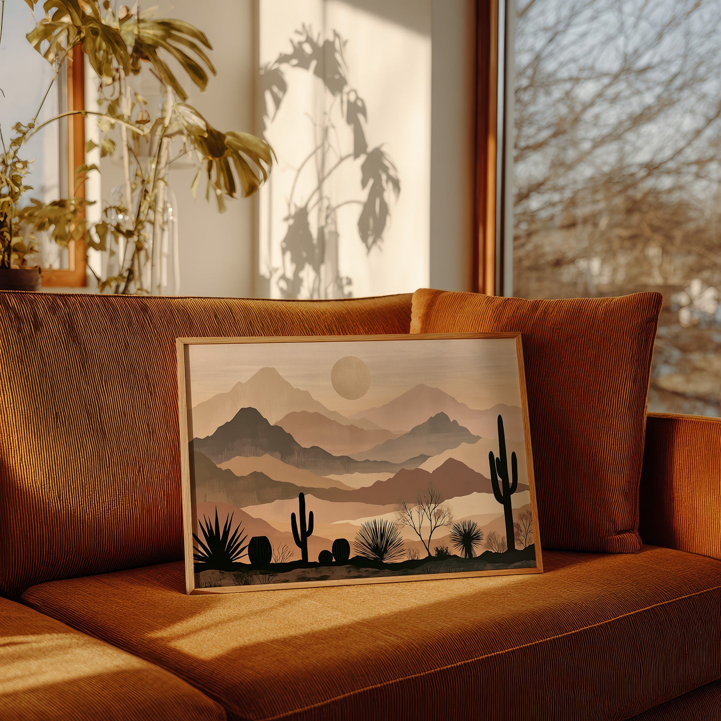 Layered Desert Peaks at Dawn