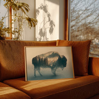 Bison Holding a Mountain Range