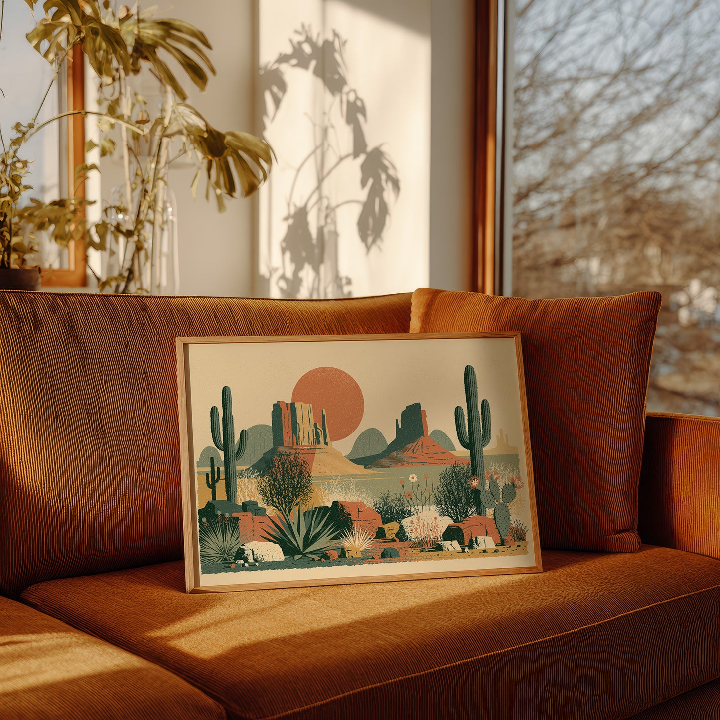 Desert Bloom at High Noon