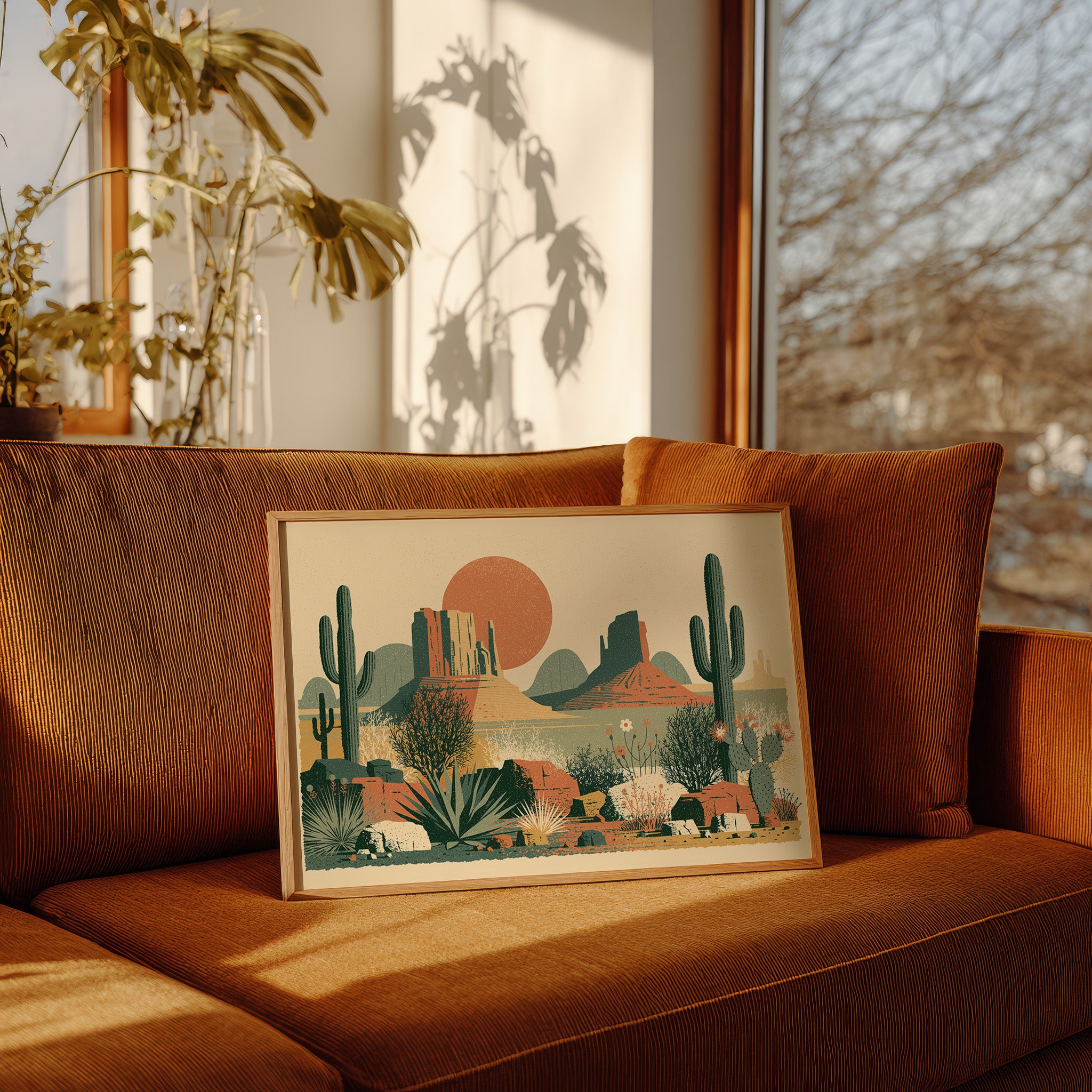 Desert Bloom at High Noon