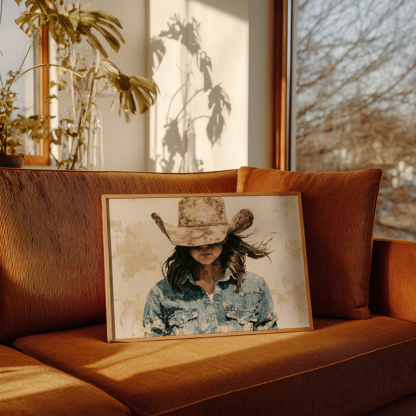 Cowgirl Beneath a Straw Hat