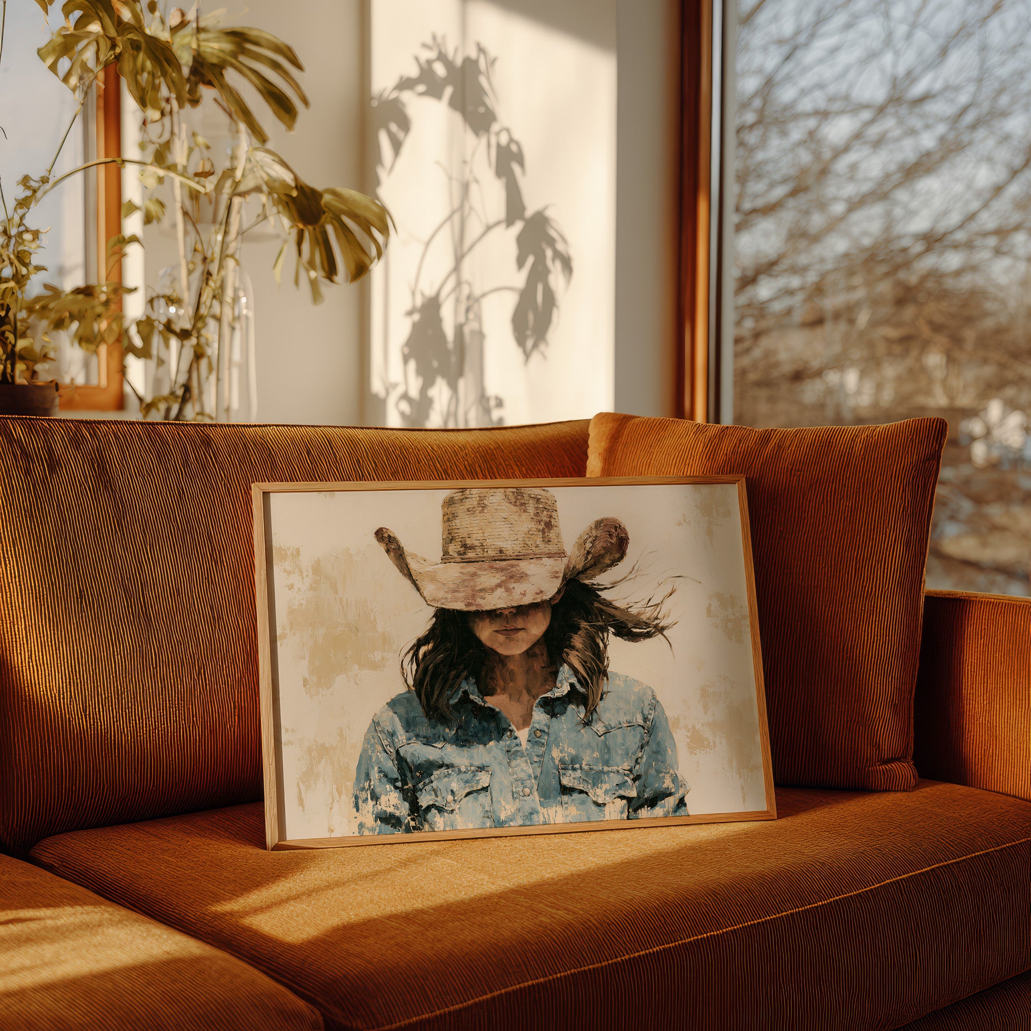Cowgirl Beneath a Straw Hat