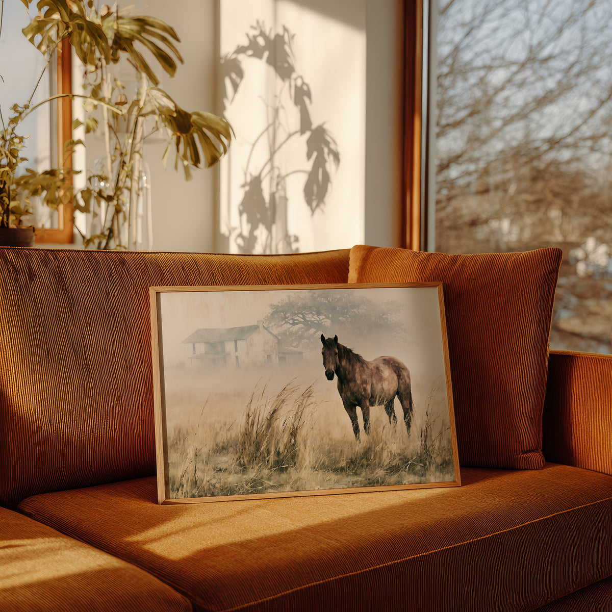 Horse and the Old Homestead