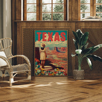 Texas Vintage Travel Poster