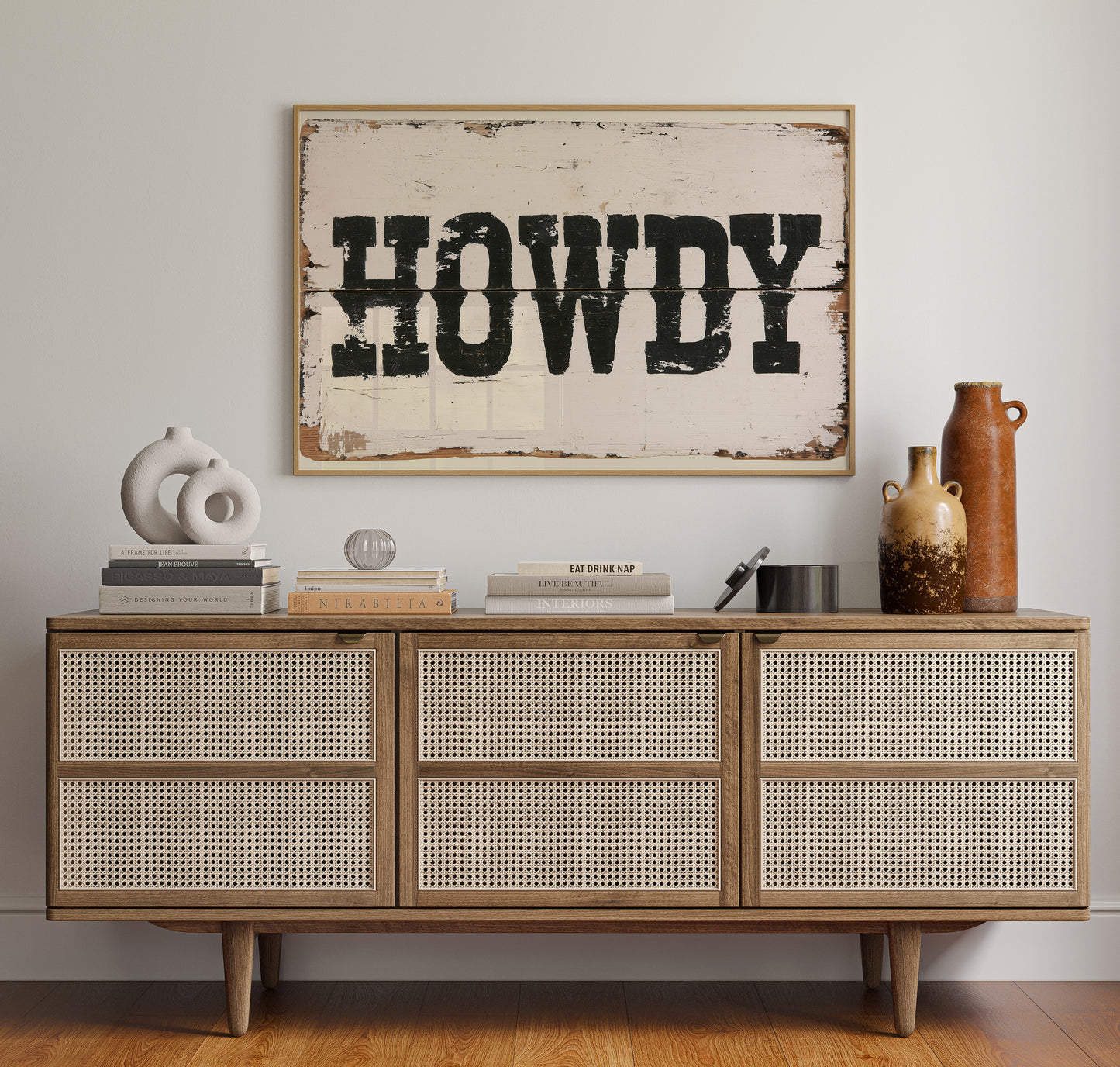 Howdy, Weathered Sign