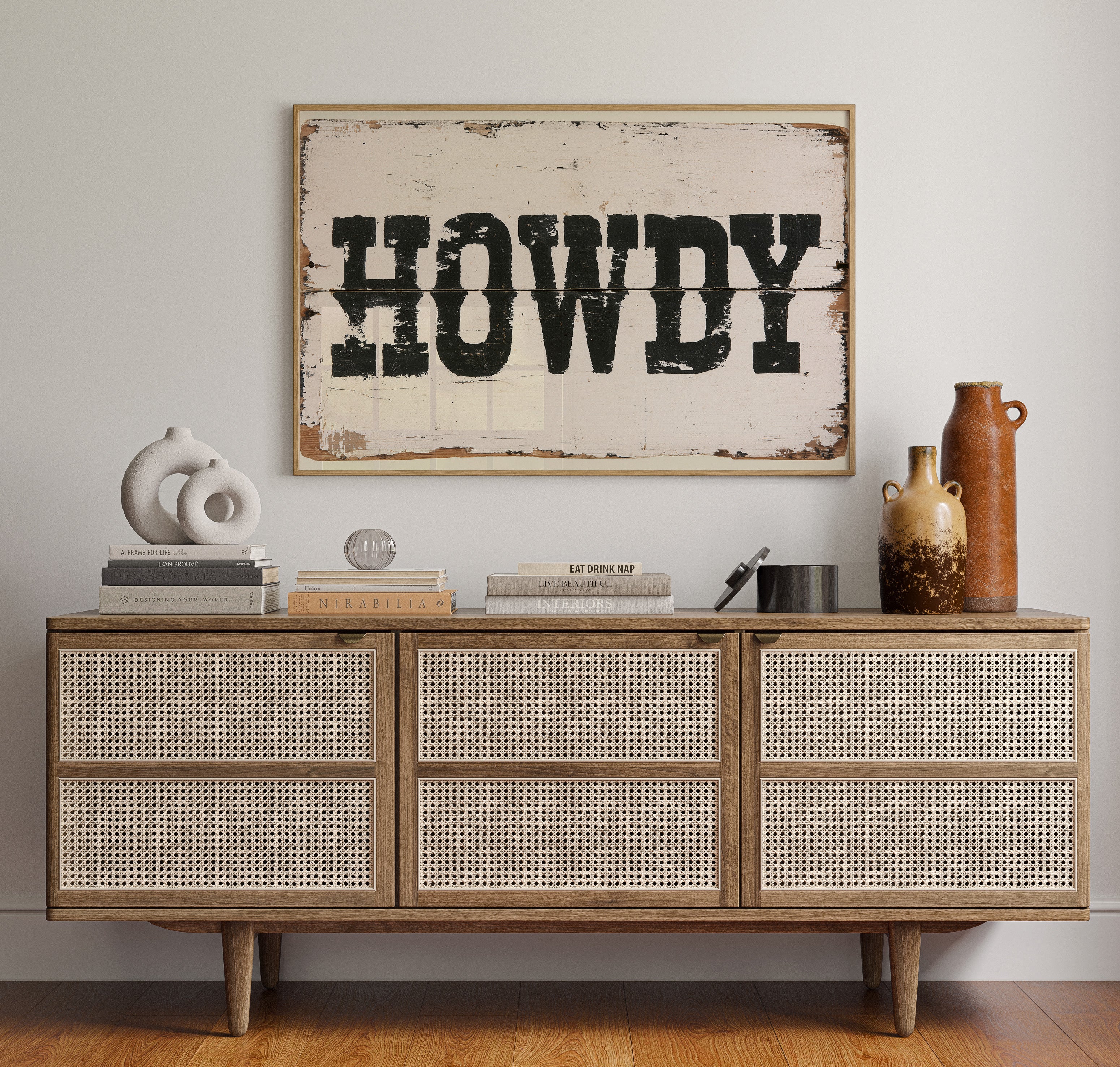 Howdy, Weathered Sign