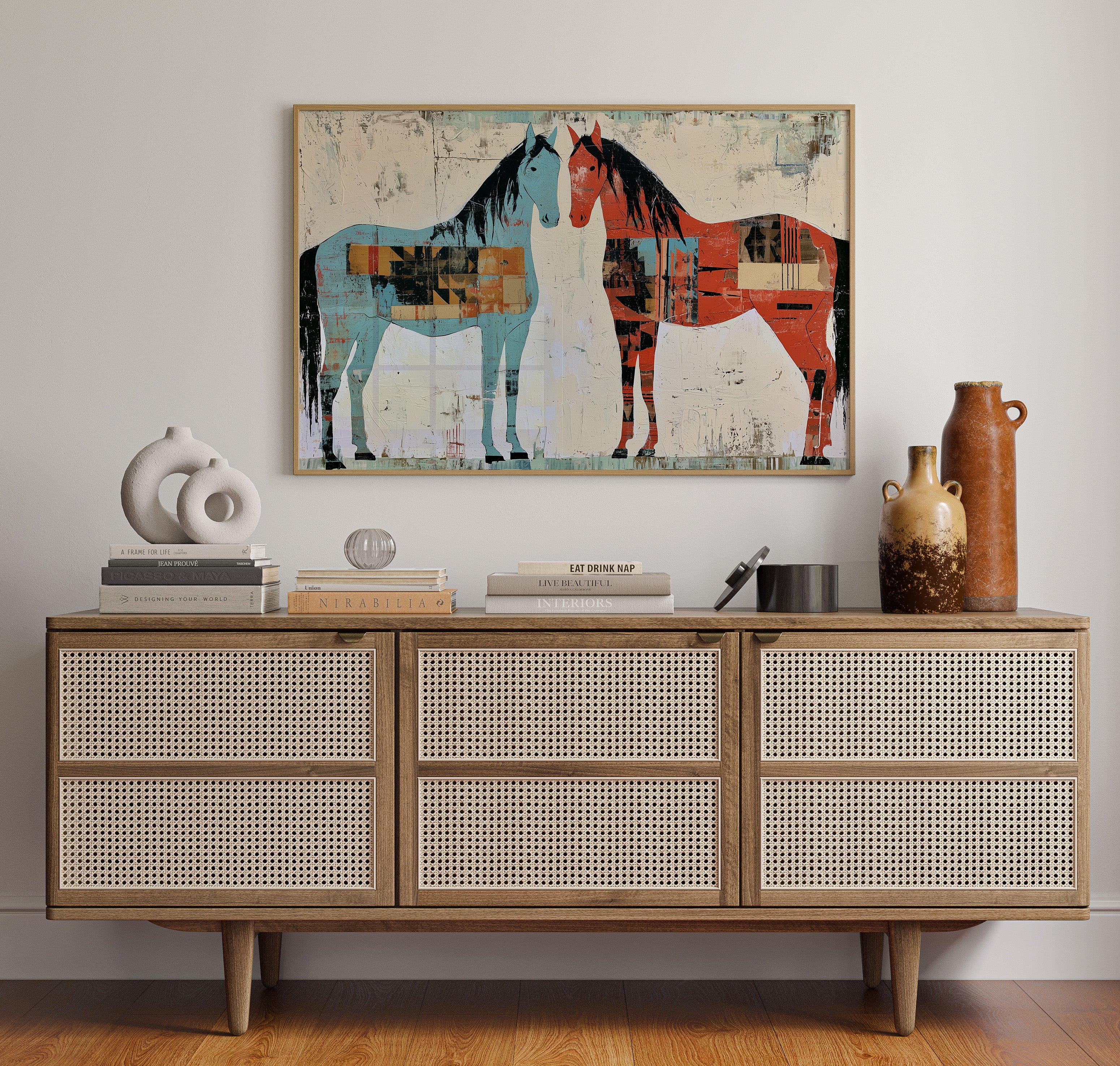 Two Horses, Painted Sides