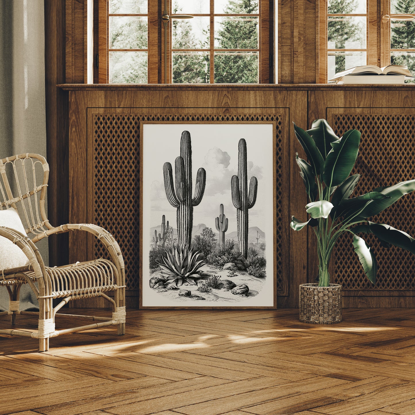 Desert Engraving With Agave