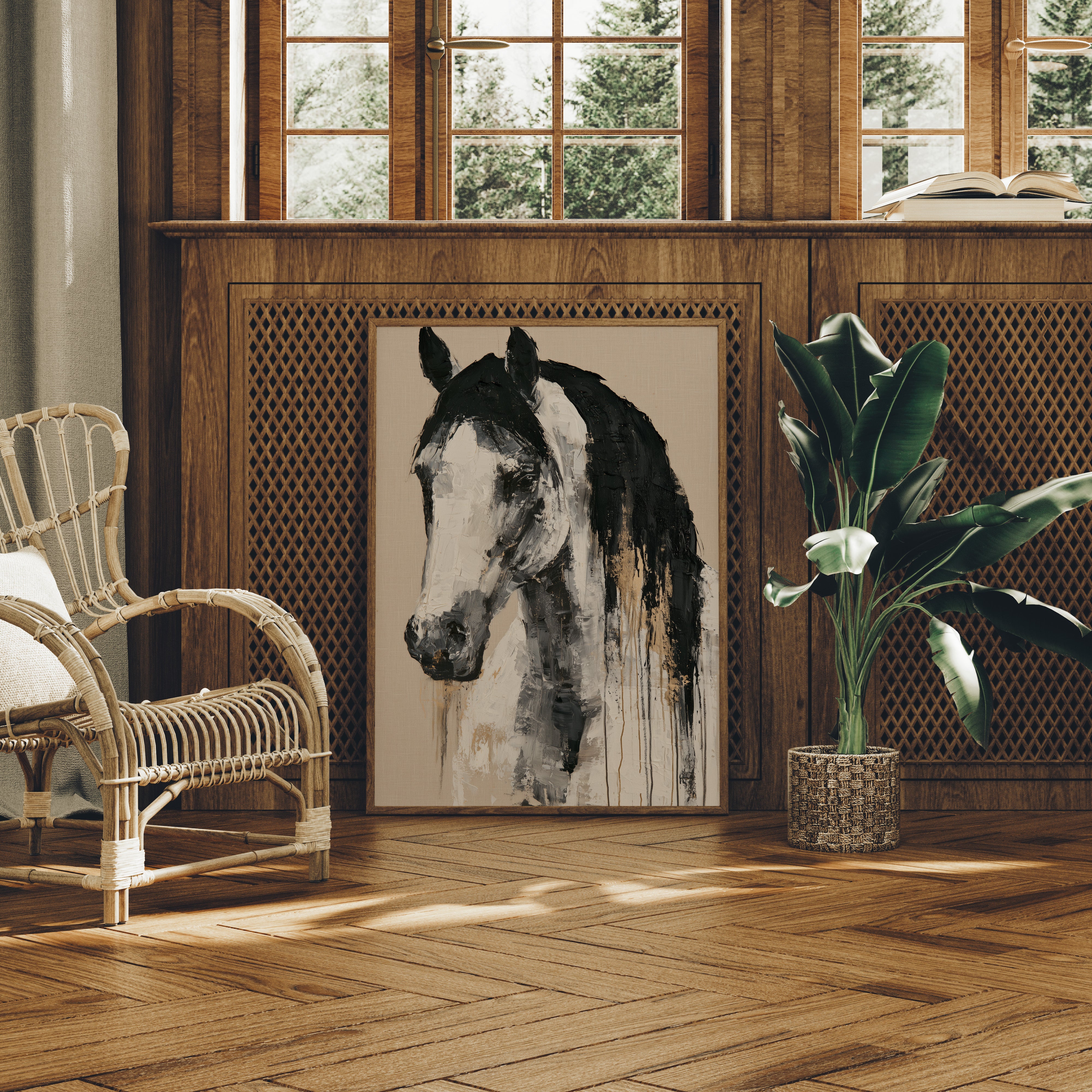 Drip Painted Stallion Study