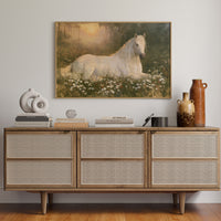 Daisies And A Quiet Horse