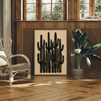 Saguaro Silhouette Block Print