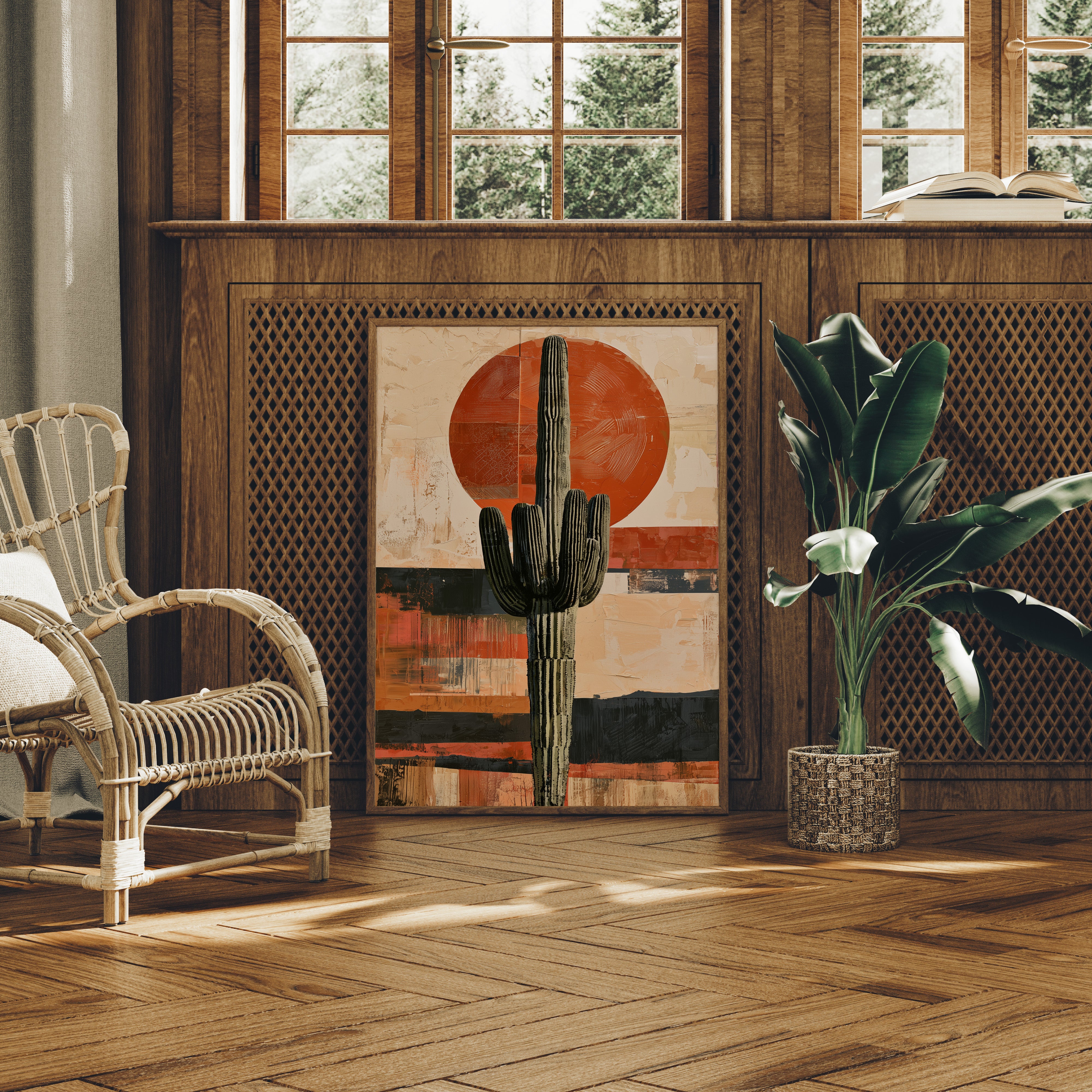 Textured Saguaro Sun Collage