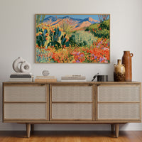 Desert Superbloom, Mountain Backdrop