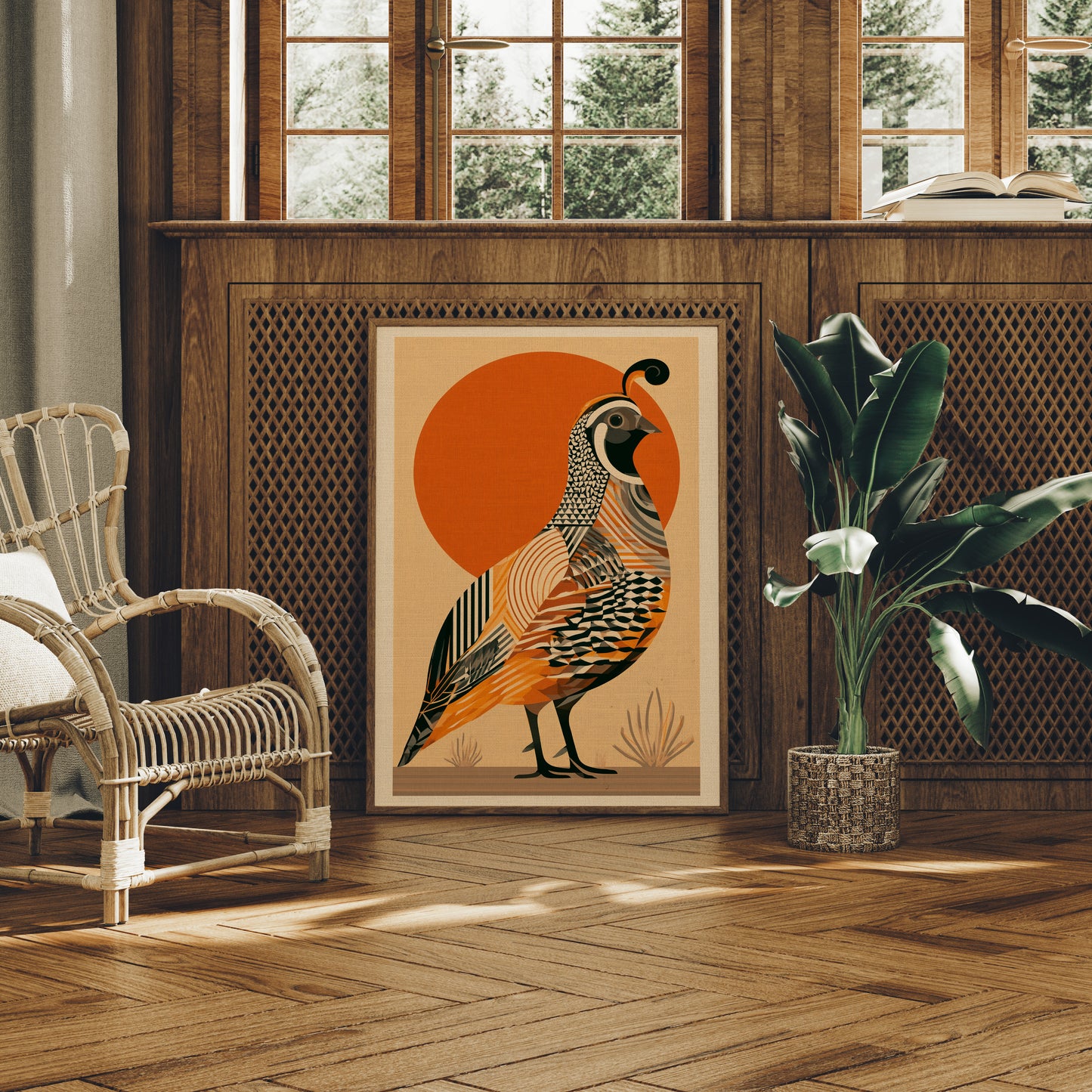Desert Quail at Sunrise