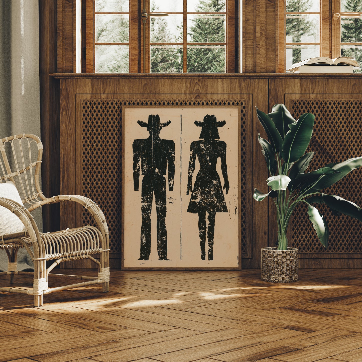 Cowboy and Cowgirl Silhouettes