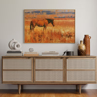 Bay Horse In Amber Grass