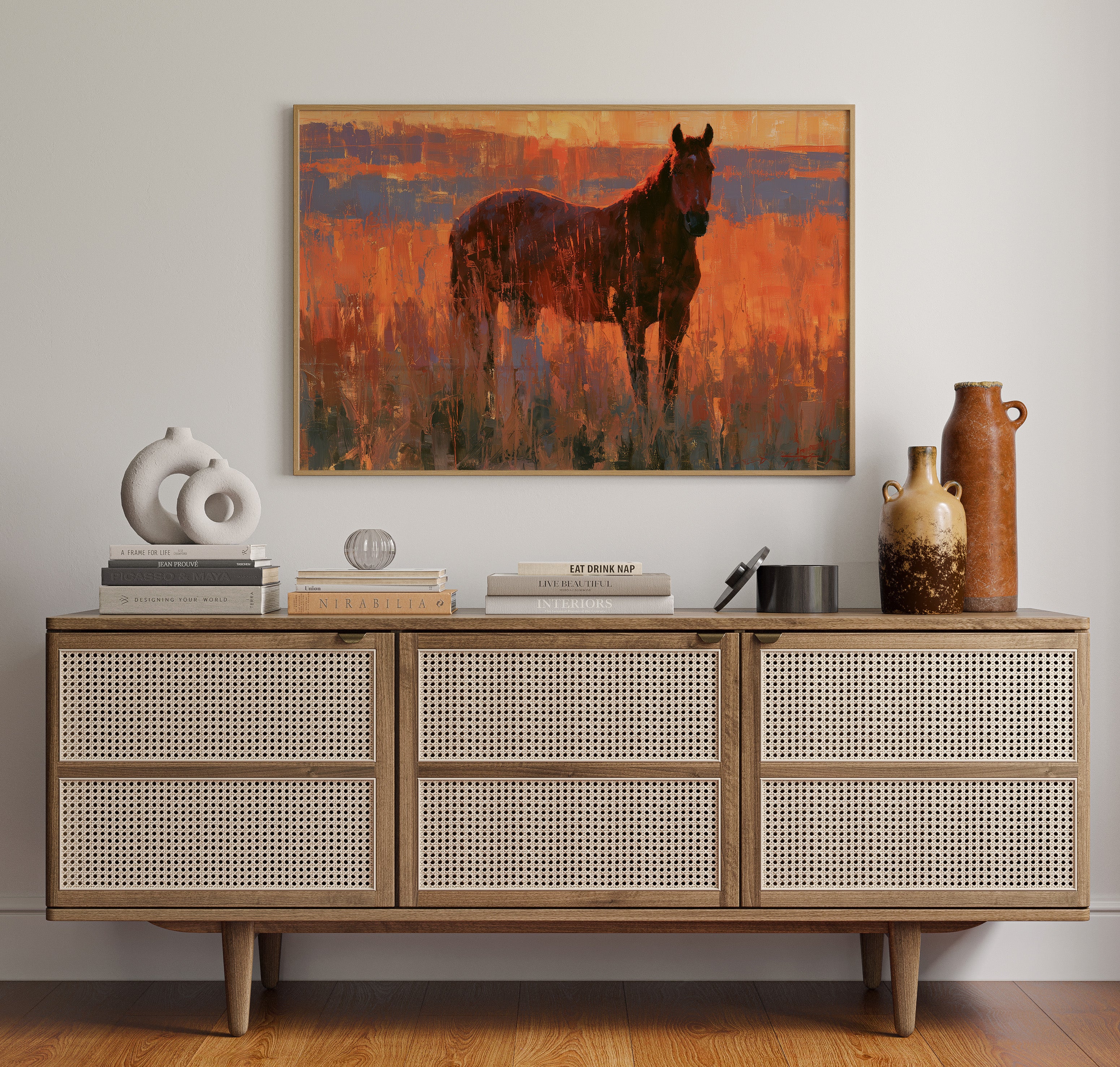 Horse Facing The Blaze