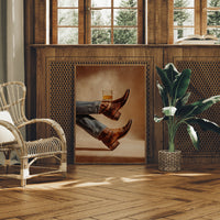 Whiskey Rest On Worn Leather