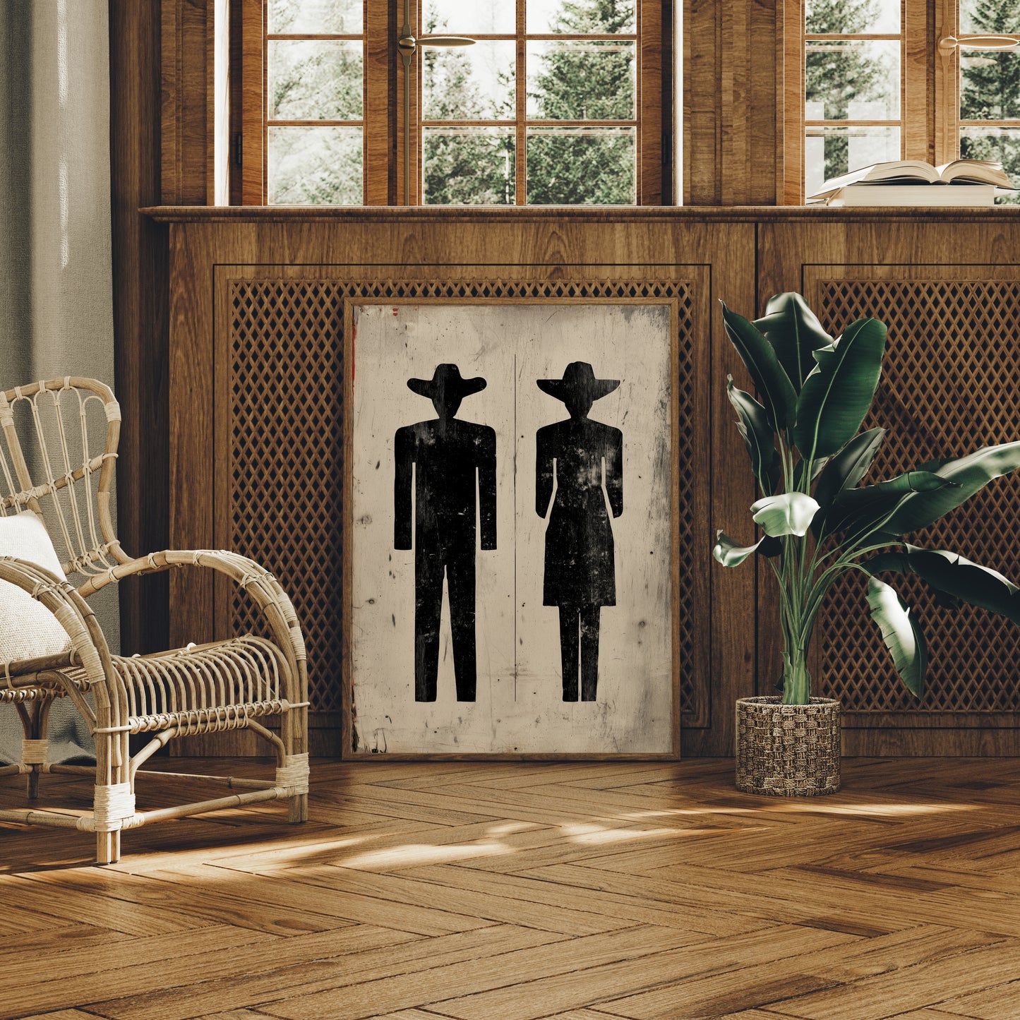 Western Restroom Silhouettes