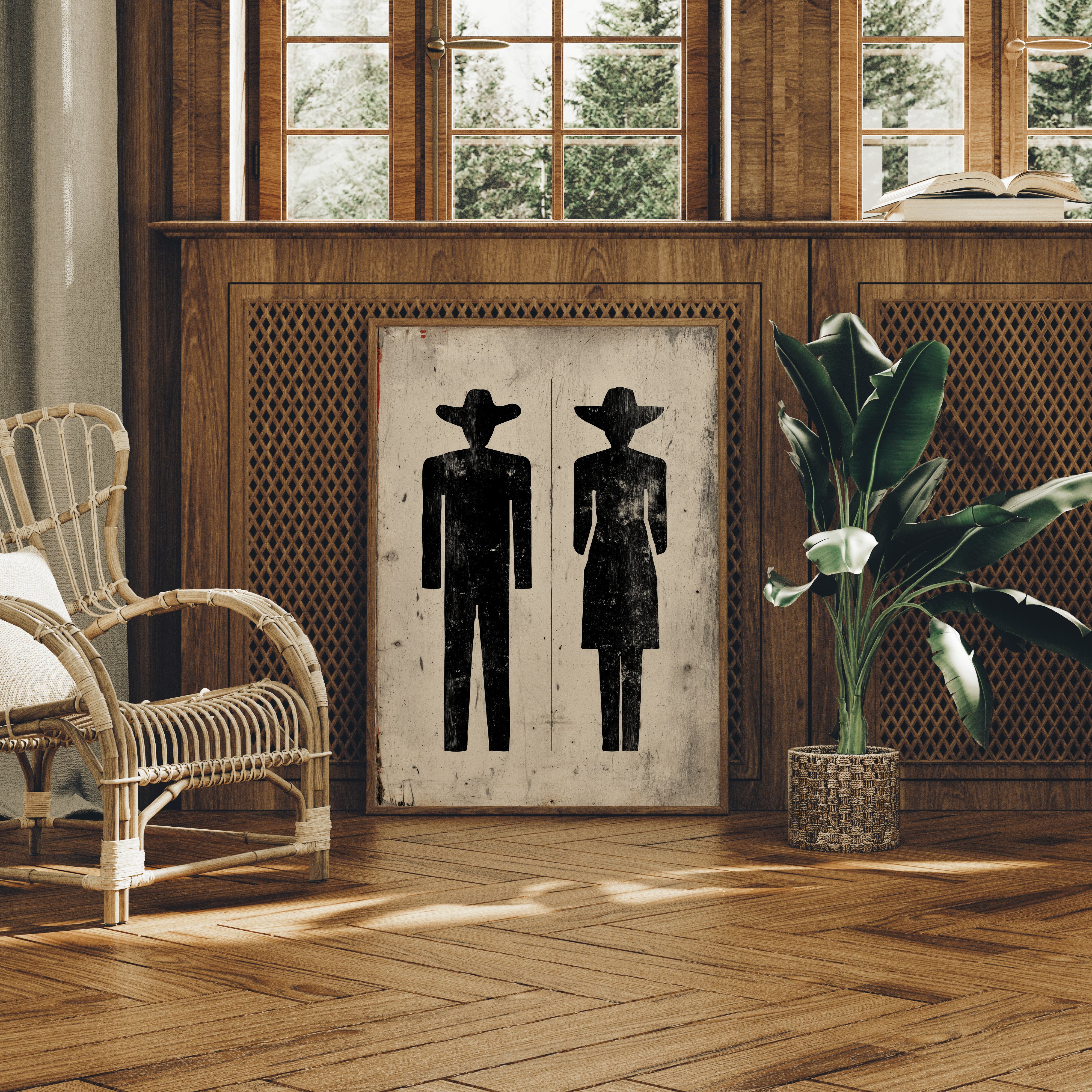 Western Restroom Silhouettes