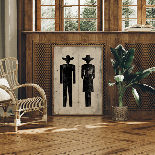 Western Restroom Silhouettes